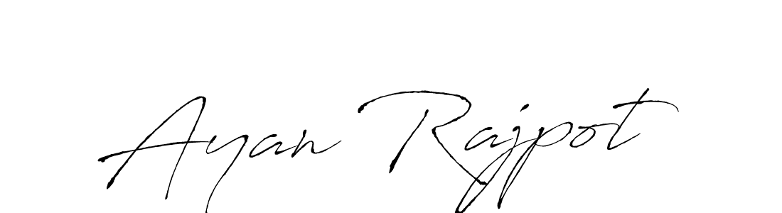 Make a beautiful signature design for name Ayan Rajpot. With this signature (Antro_Vectra) style, you can create a handwritten signature for free. Ayan Rajpot signature style 6 images and pictures png