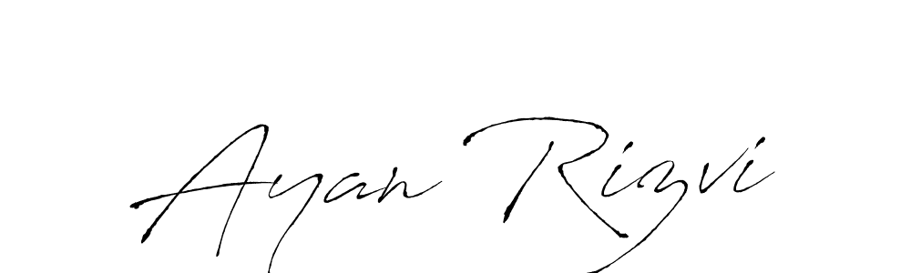 Create a beautiful signature design for name Ayan Rizvi. With this signature (Antro_Vectra) fonts, you can make a handwritten signature for free. Ayan Rizvi signature style 6 images and pictures png