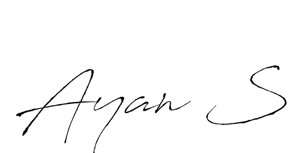 Antro_Vectra is a professional signature style that is perfect for those who want to add a touch of class to their signature. It is also a great choice for those who want to make their signature more unique. Get Ayan S name to fancy signature for free. Ayan S signature style 6 images and pictures png