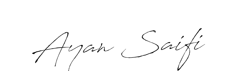 How to make Ayan Saifi signature? Antro_Vectra is a professional autograph style. Create handwritten signature for Ayan Saifi name. Ayan Saifi signature style 6 images and pictures png