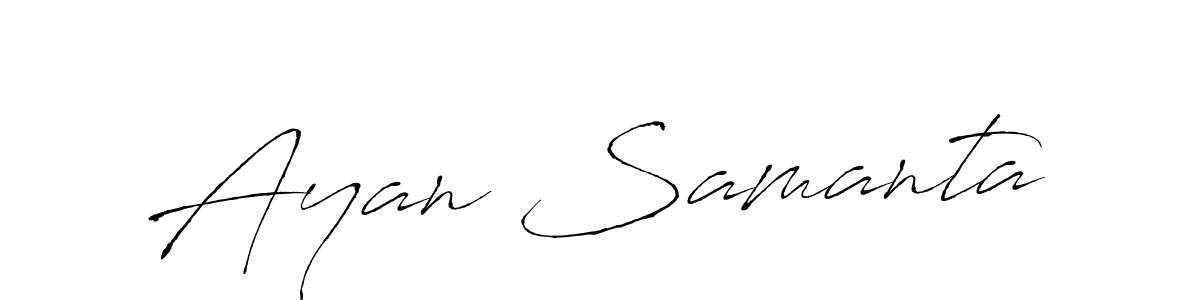 You should practise on your own different ways (Antro_Vectra) to write your name (Ayan Samanta) in signature. don't let someone else do it for you. Ayan Samanta signature style 6 images and pictures png