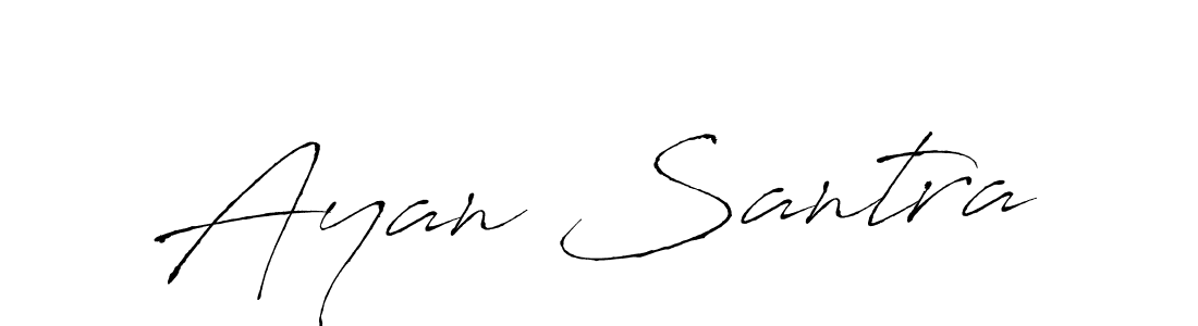 How to make Ayan Santra name signature. Use Antro_Vectra style for creating short signs online. This is the latest handwritten sign. Ayan Santra signature style 6 images and pictures png