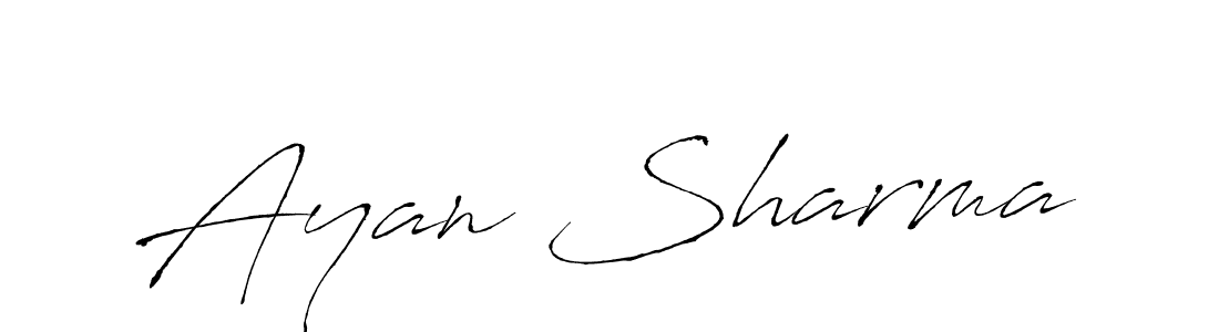 The best way (Antro_Vectra) to make a short signature is to pick only two or three words in your name. The name Ayan Sharma include a total of six letters. For converting this name. Ayan Sharma signature style 6 images and pictures png