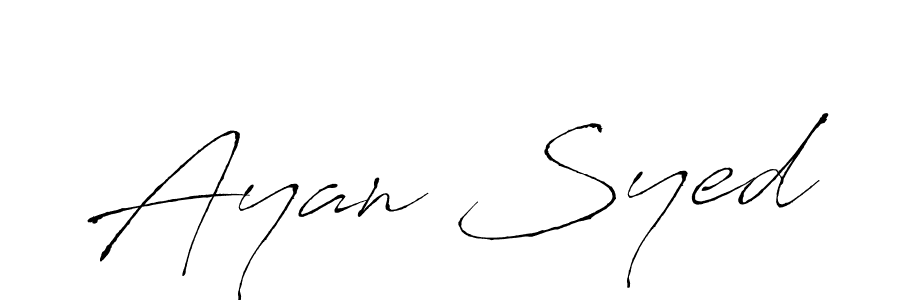 Also we have Ayan Syed name is the best signature style. Create professional handwritten signature collection using Antro_Vectra autograph style. Ayan Syed signature style 6 images and pictures png