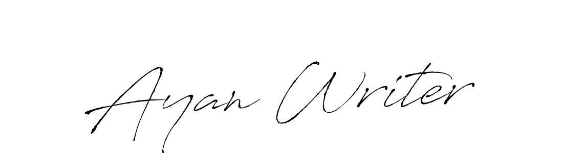 Create a beautiful signature design for name Ayan Writer. With this signature (Antro_Vectra) fonts, you can make a handwritten signature for free. Ayan Writer signature style 6 images and pictures png