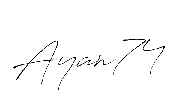 This is the best signature style for the Ayan74 name. Also you like these signature font (Antro_Vectra). Mix name signature. Ayan74 signature style 6 images and pictures png