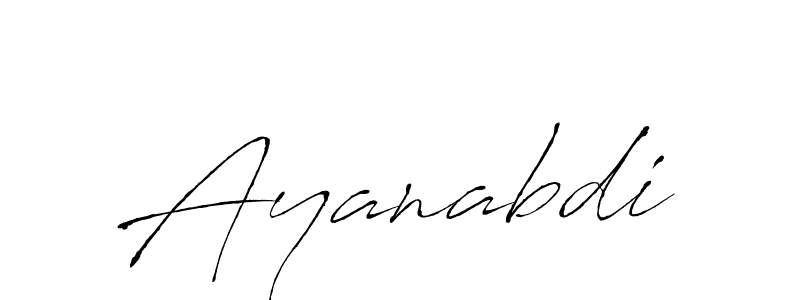 Use a signature maker to create a handwritten signature online. With this signature software, you can design (Antro_Vectra) your own signature for name Ayanabdi. Ayanabdi signature style 6 images and pictures png