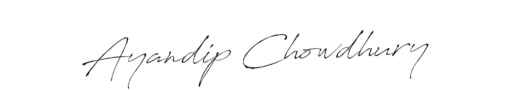 How to make Ayandip Chowdhury name signature. Use Antro_Vectra style for creating short signs online. This is the latest handwritten sign. Ayandip Chowdhury signature style 6 images and pictures png