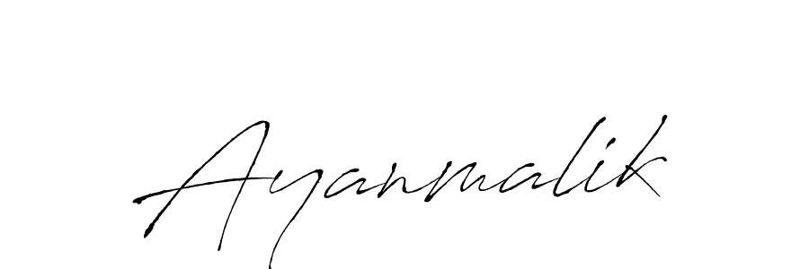 Make a beautiful signature design for name Ayanmalik. With this signature (Antro_Vectra) style, you can create a handwritten signature for free. Ayanmalik signature style 6 images and pictures png