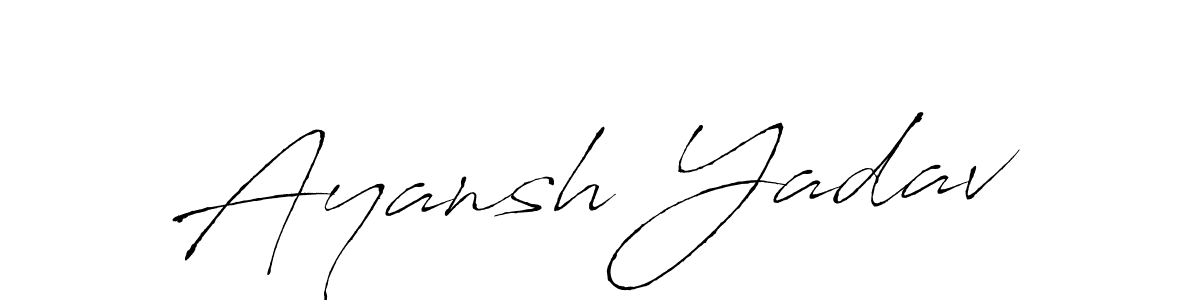 Also we have Ayansh Yadav name is the best signature style. Create professional handwritten signature collection using Antro_Vectra autograph style. Ayansh Yadav signature style 6 images and pictures png