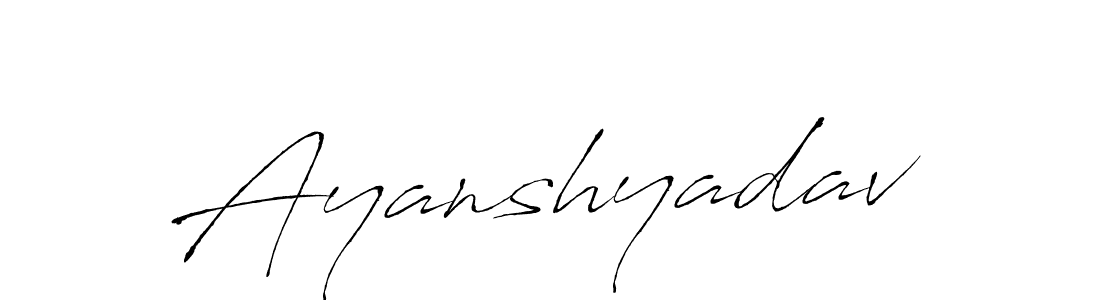 It looks lik you need a new signature style for name Ayanshyadav. Design unique handwritten (Antro_Vectra) signature with our free signature maker in just a few clicks. Ayanshyadav signature style 6 images and pictures png