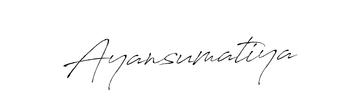 Also we have Ayansumatiya name is the best signature style. Create professional handwritten signature collection using Antro_Vectra autograph style. Ayansumatiya signature style 6 images and pictures png