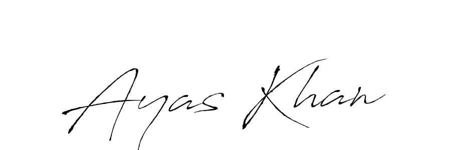 How to make Ayas Khan name signature. Use Antro_Vectra style for creating short signs online. This is the latest handwritten sign. Ayas Khan signature style 6 images and pictures png
