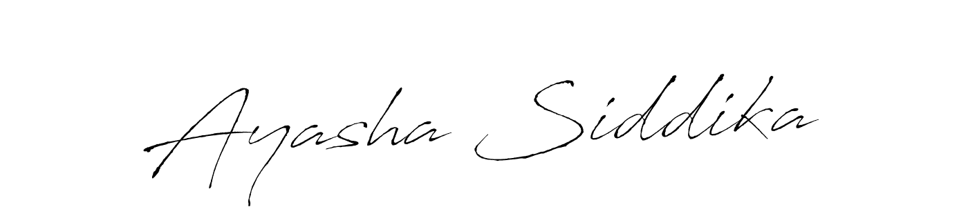 Make a beautiful signature design for name Ayasha Siddika. With this signature (Antro_Vectra) style, you can create a handwritten signature for free. Ayasha Siddika signature style 6 images and pictures png