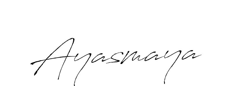 Use a signature maker to create a handwritten signature online. With this signature software, you can design (Antro_Vectra) your own signature for name Ayasmaya. Ayasmaya signature style 6 images and pictures png