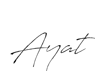 Design your own signature with our free online signature maker. With this signature software, you can create a handwritten (Antro_Vectra) signature for name Ayat. Ayat signature style 6 images and pictures png