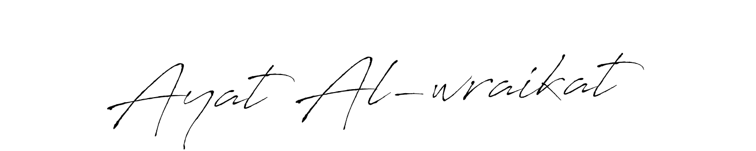 Antro_Vectra is a professional signature style that is perfect for those who want to add a touch of class to their signature. It is also a great choice for those who want to make their signature more unique. Get Ayat Al-wraikat name to fancy signature for free. Ayat Al-wraikat signature style 6 images and pictures png