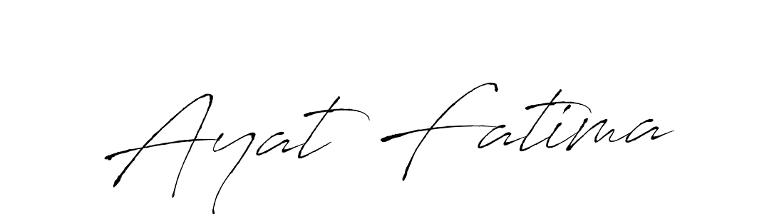 Create a beautiful signature design for name Ayat Fatima. With this signature (Antro_Vectra) fonts, you can make a handwritten signature for free. Ayat Fatima signature style 6 images and pictures png