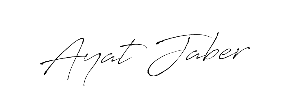 Design your own signature with our free online signature maker. With this signature software, you can create a handwritten (Antro_Vectra) signature for name Ayat Jaber. Ayat Jaber signature style 6 images and pictures png