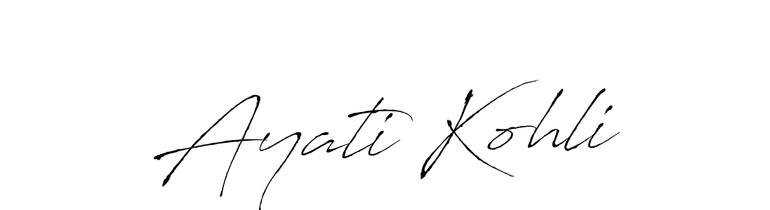 Ayati Kohli stylish signature style. Best Handwritten Sign (Antro_Vectra) for my name. Handwritten Signature Collection Ideas for my name Ayati Kohli. Ayati Kohli signature style 6 images and pictures png