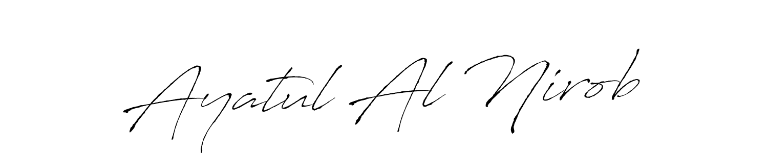 Similarly Antro_Vectra is the best handwritten signature design. Signature creator online .You can use it as an online autograph creator for name Ayatul Al Nirob. Ayatul Al Nirob signature style 6 images and pictures png