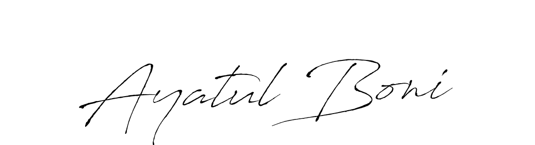 Use a signature maker to create a handwritten signature online. With this signature software, you can design (Antro_Vectra) your own signature for name Ayatul Boni. Ayatul Boni signature style 6 images and pictures png