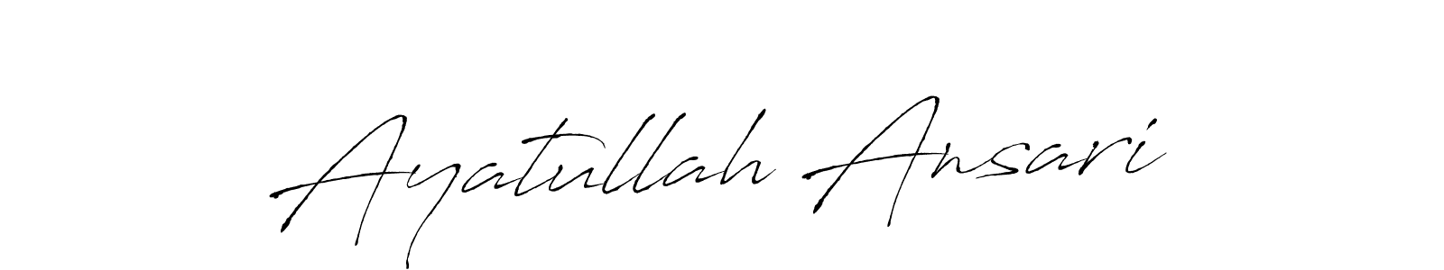 Antro_Vectra is a professional signature style that is perfect for those who want to add a touch of class to their signature. It is also a great choice for those who want to make their signature more unique. Get Ayatullah Ansari name to fancy signature for free. Ayatullah Ansari signature style 6 images and pictures png