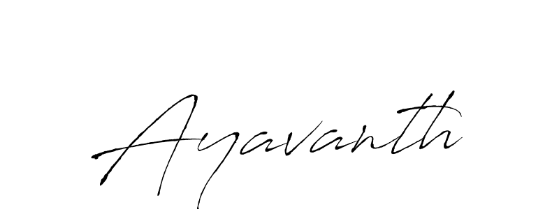 Design your own signature with our free online signature maker. With this signature software, you can create a handwritten (Antro_Vectra) signature for name Ayavanth. Ayavanth signature style 6 images and pictures png