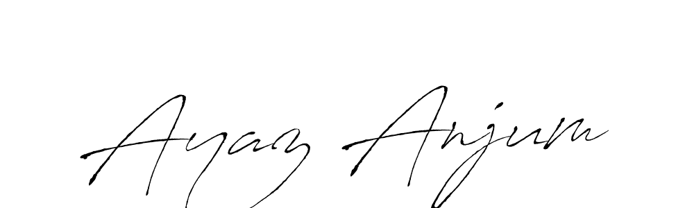 Design your own signature with our free online signature maker. With this signature software, you can create a handwritten (Antro_Vectra) signature for name Ayaz Anjum. Ayaz Anjum signature style 6 images and pictures png