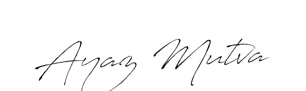 Make a beautiful signature design for name Ayaz Mutva. With this signature (Antro_Vectra) style, you can create a handwritten signature for free. Ayaz Mutva signature style 6 images and pictures png