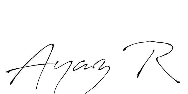 Make a beautiful signature design for name Ayaz R. With this signature (Antro_Vectra) style, you can create a handwritten signature for free. Ayaz R signature style 6 images and pictures png