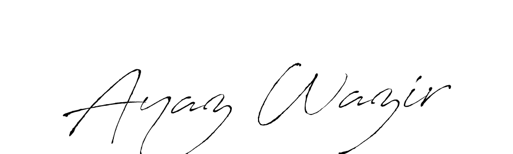 Also we have Ayaz Wazir name is the best signature style. Create professional handwritten signature collection using Antro_Vectra autograph style. Ayaz Wazir signature style 6 images and pictures png