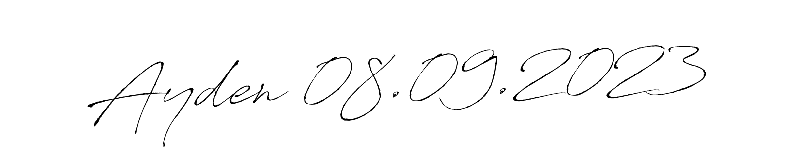 It looks lik you need a new signature style for name Ayden 08.09.2023. Design unique handwritten (Antro_Vectra) signature with our free signature maker in just a few clicks. Ayden 08.09.2023 signature style 6 images and pictures png