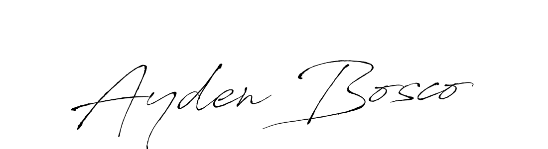 How to make Ayden Bosco name signature. Use Antro_Vectra style for creating short signs online. This is the latest handwritten sign. Ayden Bosco signature style 6 images and pictures png