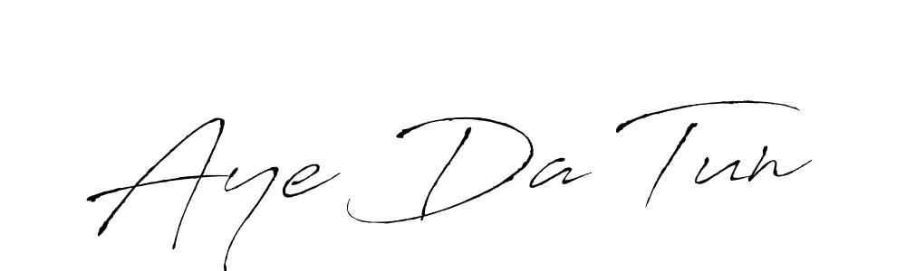 if you are searching for the best signature style for your name Aye Da Tun. so please give up your signature search. here we have designed multiple signature styles  using Antro_Vectra. Aye Da Tun signature style 6 images and pictures png