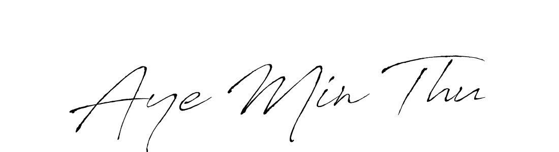 Use a signature maker to create a handwritten signature online. With this signature software, you can design (Antro_Vectra) your own signature for name Aye Min Thu. Aye Min Thu signature style 6 images and pictures png