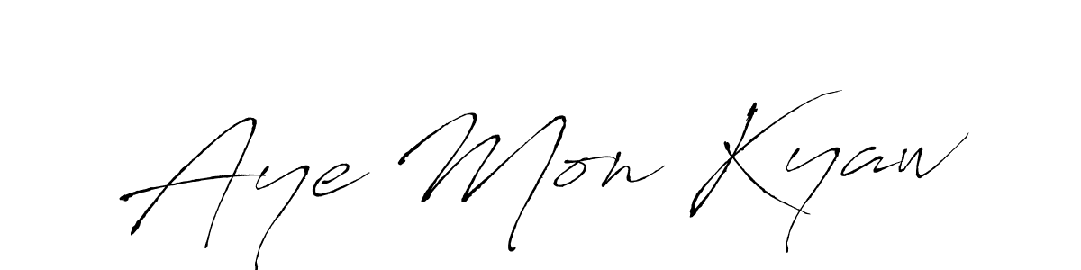Create a beautiful signature design for name Aye Mon Kyaw. With this signature (Antro_Vectra) fonts, you can make a handwritten signature for free. Aye Mon Kyaw signature style 6 images and pictures png