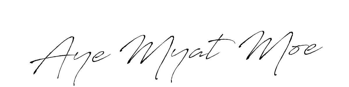 Antro_Vectra is a professional signature style that is perfect for those who want to add a touch of class to their signature. It is also a great choice for those who want to make their signature more unique. Get Aye Myat Moe name to fancy signature for free. Aye Myat Moe signature style 6 images and pictures png