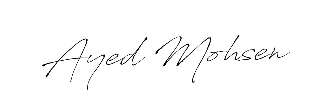 Use a signature maker to create a handwritten signature online. With this signature software, you can design (Antro_Vectra) your own signature for name Ayed Mohsen. Ayed Mohsen signature style 6 images and pictures png