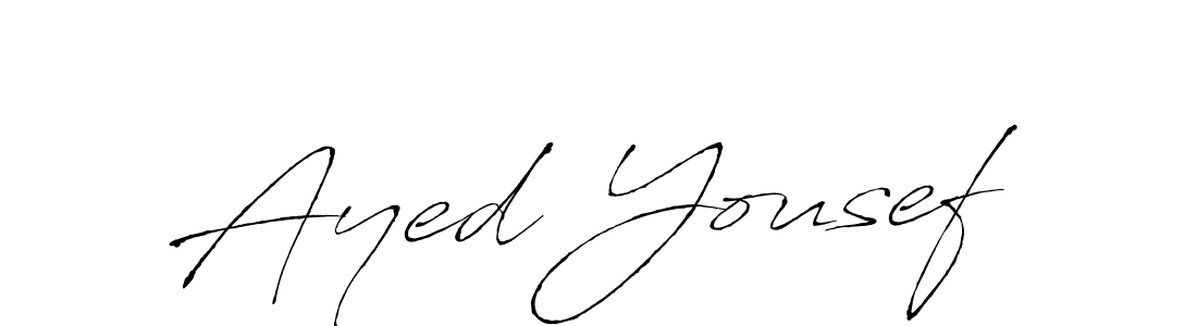 The best way (Antro_Vectra) to make a short signature is to pick only two or three words in your name. The name Ayed Yousef include a total of six letters. For converting this name. Ayed Yousef signature style 6 images and pictures png