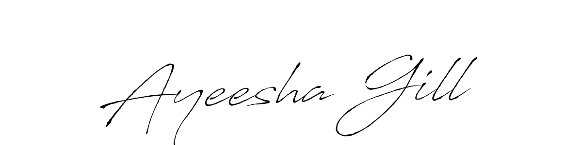 Create a beautiful signature design for name Ayeesha Gill. With this signature (Antro_Vectra) fonts, you can make a handwritten signature for free. Ayeesha Gill signature style 6 images and pictures png