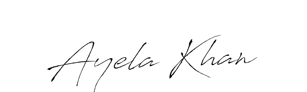 The best way (Antro_Vectra) to make a short signature is to pick only two or three words in your name. The name Ayela Khan include a total of six letters. For converting this name. Ayela Khan signature style 6 images and pictures png