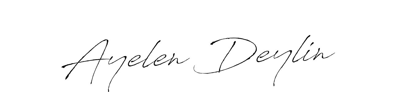 The best way (Antro_Vectra) to make a short signature is to pick only two or three words in your name. The name Ayelen Deylin include a total of six letters. For converting this name. Ayelen Deylin signature style 6 images and pictures png