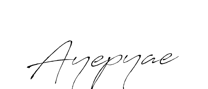 if you are searching for the best signature style for your name Ayepyae. so please give up your signature search. here we have designed multiple signature styles  using Antro_Vectra. Ayepyae signature style 6 images and pictures png