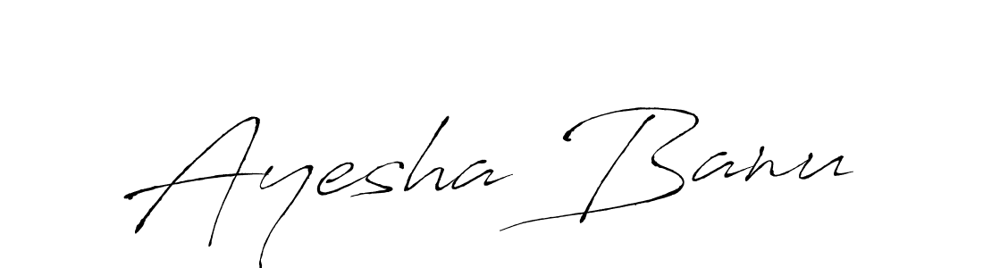 Design your own signature with our free online signature maker. With this signature software, you can create a handwritten (Antro_Vectra) signature for name Ayesha Banu. Ayesha Banu signature style 6 images and pictures png