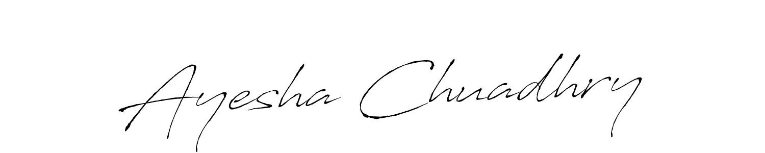 How to make Ayesha Chuadhry signature? Antro_Vectra is a professional autograph style. Create handwritten signature for Ayesha Chuadhry name. Ayesha Chuadhry signature style 6 images and pictures png