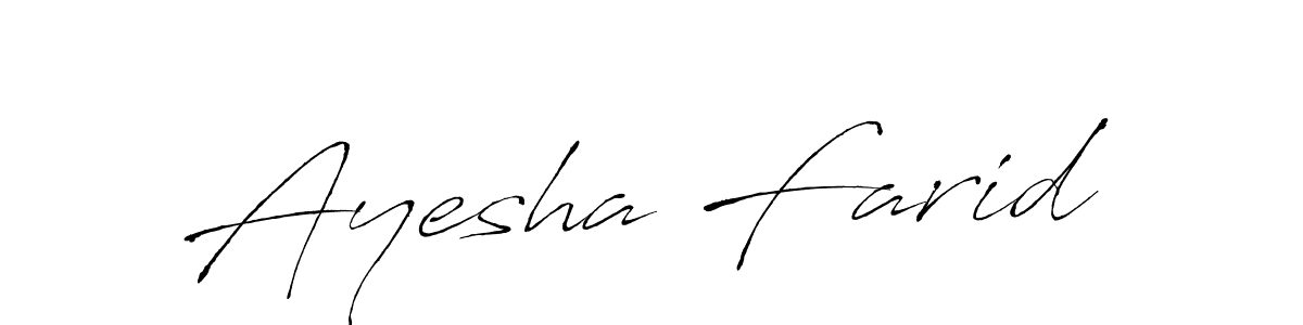 Design your own signature with our free online signature maker. With this signature software, you can create a handwritten (Antro_Vectra) signature for name Ayesha Farid. Ayesha Farid signature style 6 images and pictures png