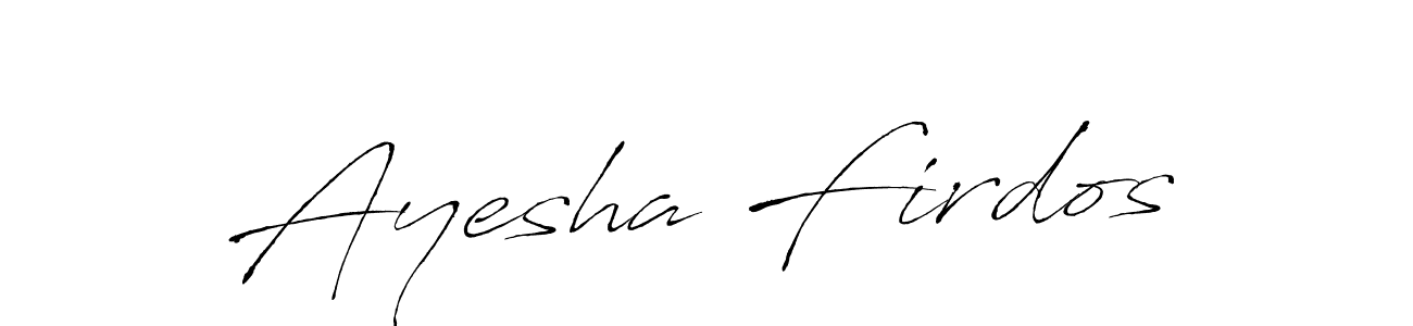 You should practise on your own different ways (Antro_Vectra) to write your name (Ayesha Firdos) in signature. don't let someone else do it for you. Ayesha Firdos signature style 6 images and pictures png