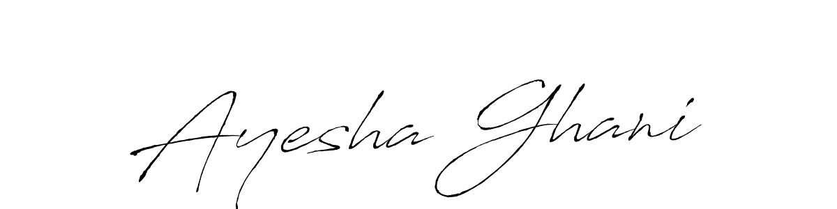 Design your own signature with our free online signature maker. With this signature software, you can create a handwritten (Antro_Vectra) signature for name Ayesha Ghani. Ayesha Ghani signature style 6 images and pictures png