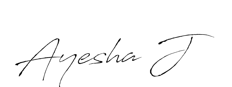 Design your own signature with our free online signature maker. With this signature software, you can create a handwritten (Antro_Vectra) signature for name Ayesha J. Ayesha J signature style 6 images and pictures png